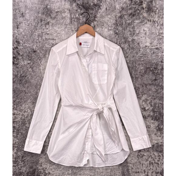 Misha Nonoo Tops - Timeless & Classy White Wrap Blouse
